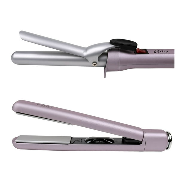 Juego de plancha y rizador intercambiables Aria Beauty 2 piezas 1 pulgada