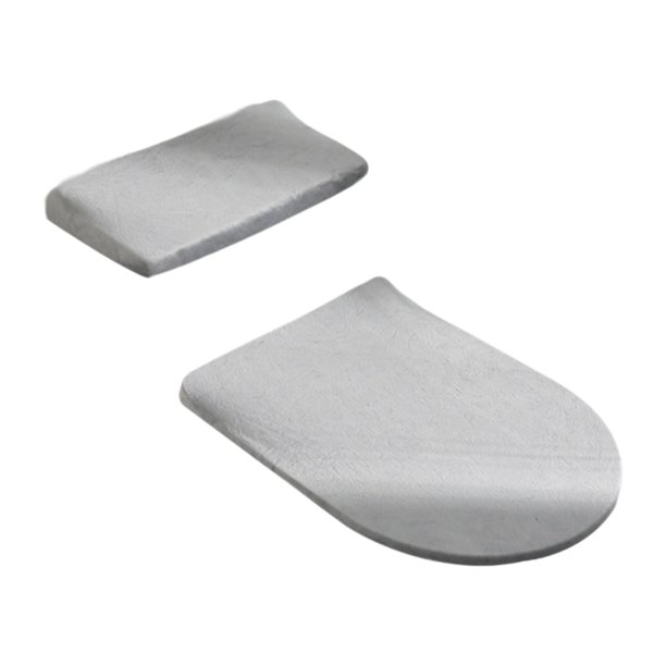Juego de fundas para tapa de inodoro, funda protectora de terciopelo para tapa de tanque de inodoro, funda portátil Gris