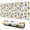 White Cartoon Dinosaurs-3, variant on Long Mouse Pads for Desk,White Cartoon Dinosaurs Leaves Pattern Desk Mats on Top Of Desks, Desk Mouse Pad Extra Large with 3mm Non-Slip Base and Stitched Edge for Gaming,Office,Work,Home 31.5"x11.8"