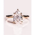 thumbnail image 6 of SOLITAIRE JEWELS 3.00CT Pear Cut Moissanite Solitaire Engagement Ring, 6 Prong Solitaire Anivarsary Ring for Women, 14k Yellow Gold Solitaire Ring, 6 of 7