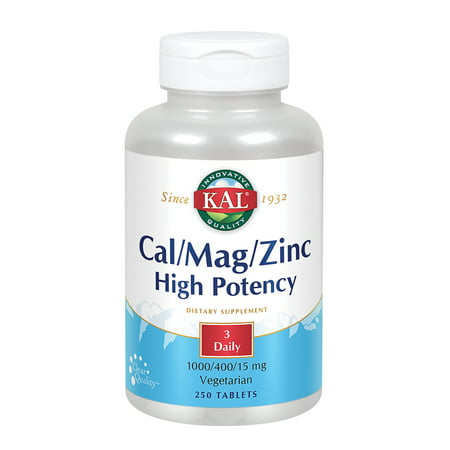 Kal - Cal Mag Zinc, Tablet (Btl-Plastic) 250ct (Best Cal Mag Zinc Supplement)