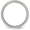 thumbnail image 3 of Chisel Titanium Polished 8.2mm Ridged Edge Band - Ring Size 10.5, 3 of 8
