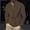 Brown, variant on Men's Jackets Clearance Zipper Up 2XL Solid Color Corduroy Patchwork Stand Up Collar Zipper Long Sleeved