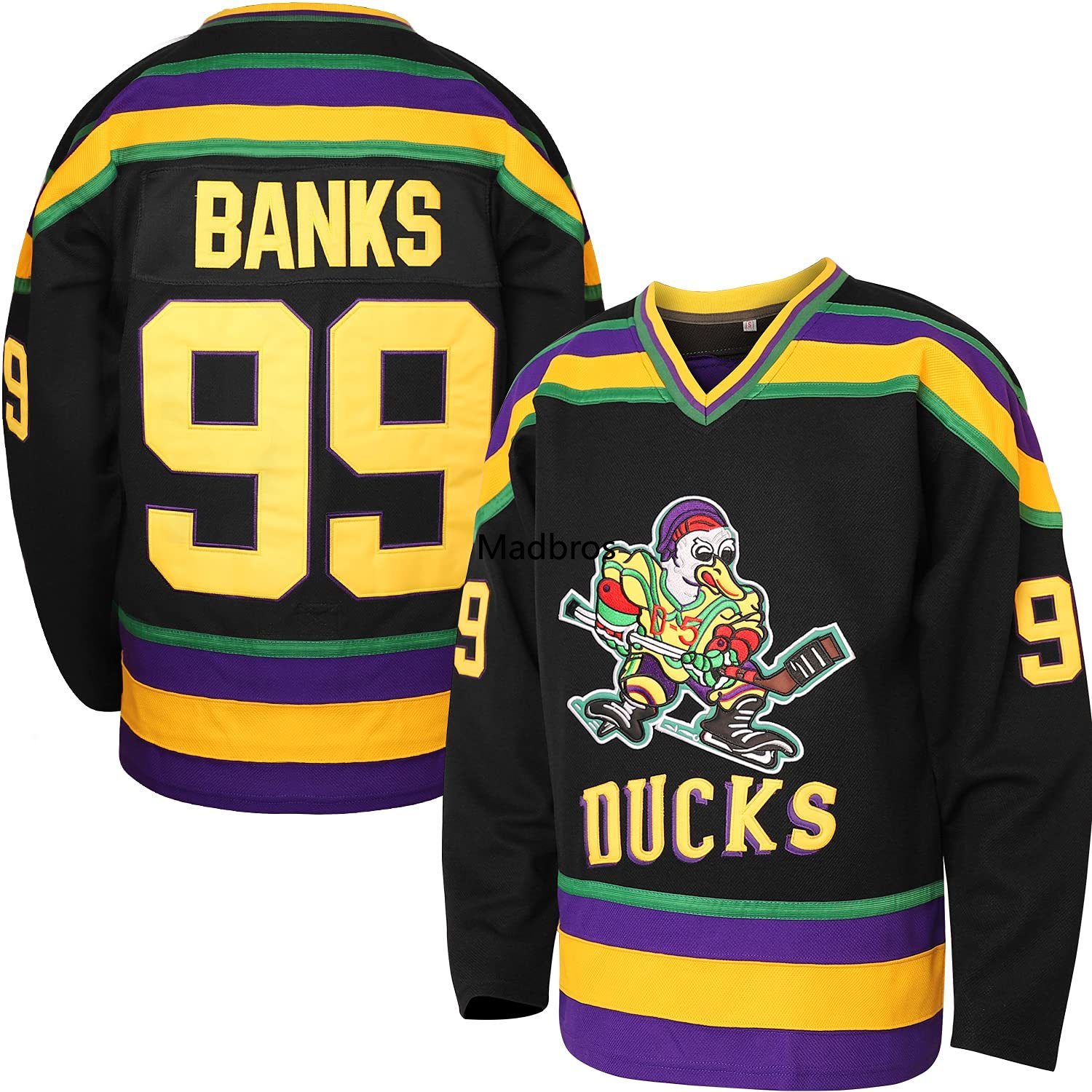 Mighty Ducks Hockey Jerseys 96 Charlie Conway Jersey 99 Adam Banks