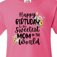 thumbnail image 4 of Inktastic Happy Birthday to the Sweetest Mom in the World Youth T-Shirt, 4 of 5