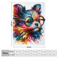 thumbnail image 4 of Orinice Whimsical Animal with Colorful Glasses Warm Lightweight Blanket Soft Fleece Blankets All Seasons Decor Cow Gifts - Multiple Sizes Available 60x80in, 4 of 6