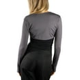 thumbnail image 5 of Jess by Meiko Women's Shrug Long Sleeves Thumb Hole Bolero Knit Cropped Shrug M Grey, 5 of 7