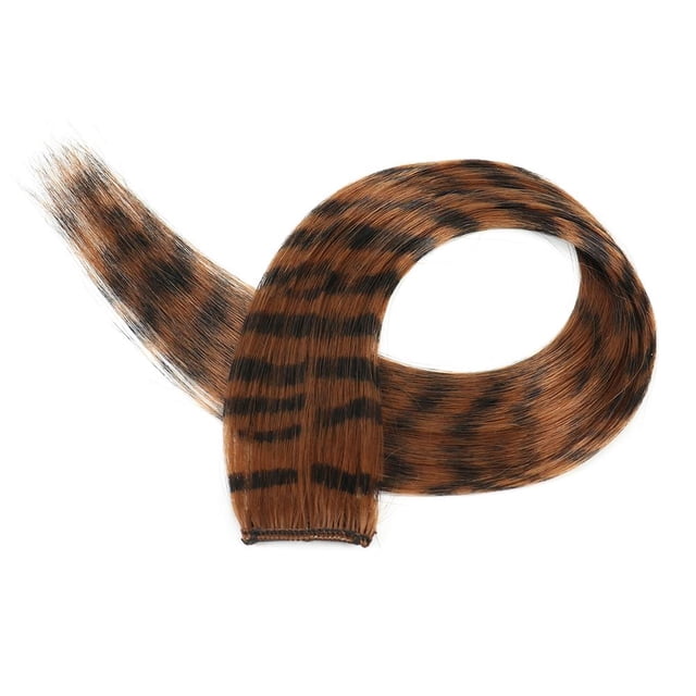 Feather Hair Extensions Colorful Fake Hair Clip In One Hairpiece