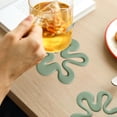 thumbnail image 5 of Modern Flower Silicone Trivet Mat Irregular Wave Line Heat Insulating Pad Non Slip Table Protector for Mugs Bowls Hot Cookware Kitchen Dining, 5 of 6