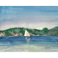 thumbnail image 2 of Calcasola, Stephen 24x20 Black Ornate Wood Framed with Double Matting Museum Art Print Titled - Sailing-Mystic-CT, 2 of 4