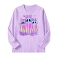 thumbnail image 5 of Gubotare Baby Tshirt Boys Kids Boys T Shirts Casual Long Sleeve Color Block Tops Crewneck Loose Basic Tees 3T 4T (Purple,3-4 Years), 5 of 5