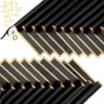 thumbnail image 1 of 20 Hojas de Papel de Regalo de Flores con Borde Dorado, Papel de Embalaje para Ramo, Suministros para Ramo de Floristería (Negro), 1 of 5