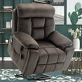 thumbnail image 2 of PAPROOS Oversized Electric Massage Lift Chair, Large Power Lift Recliner with Heat Therapy, Fabric Reclining Sofa with Remote, Hidden Cup Holder and Side Pocket for Elderly Seniors, Antique Brown, 2 of 15
