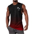 thumbnail image 1 of Boovnll Débardeurs Hommes, Mode Décontractée Sans Manches Dégradé Imprimé Chandail Col Rond Débardeur de Sport, Débardeur Hommes, Chemises Sans Manches pour Hommes, Débardeurs, 1 of 4