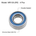 thumbnail image 2 of MR105-2RS Ball Bearings Z2 5mmx10mmx4mm Double Sealed Chrome Steel Blue Seal 4pcs, 2 of 4