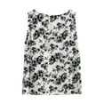 thumbnail image 3 of Womens Summer V Neck Sleeveless Tank Tops Floral Print Loose Casual Tanks, 3 of 8