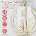 thumbnail image 3 of StarMar Paper Dinner Napkins Gold and White Dot Confetti Disposable Hand Towels 100 Pack, 3 of 9