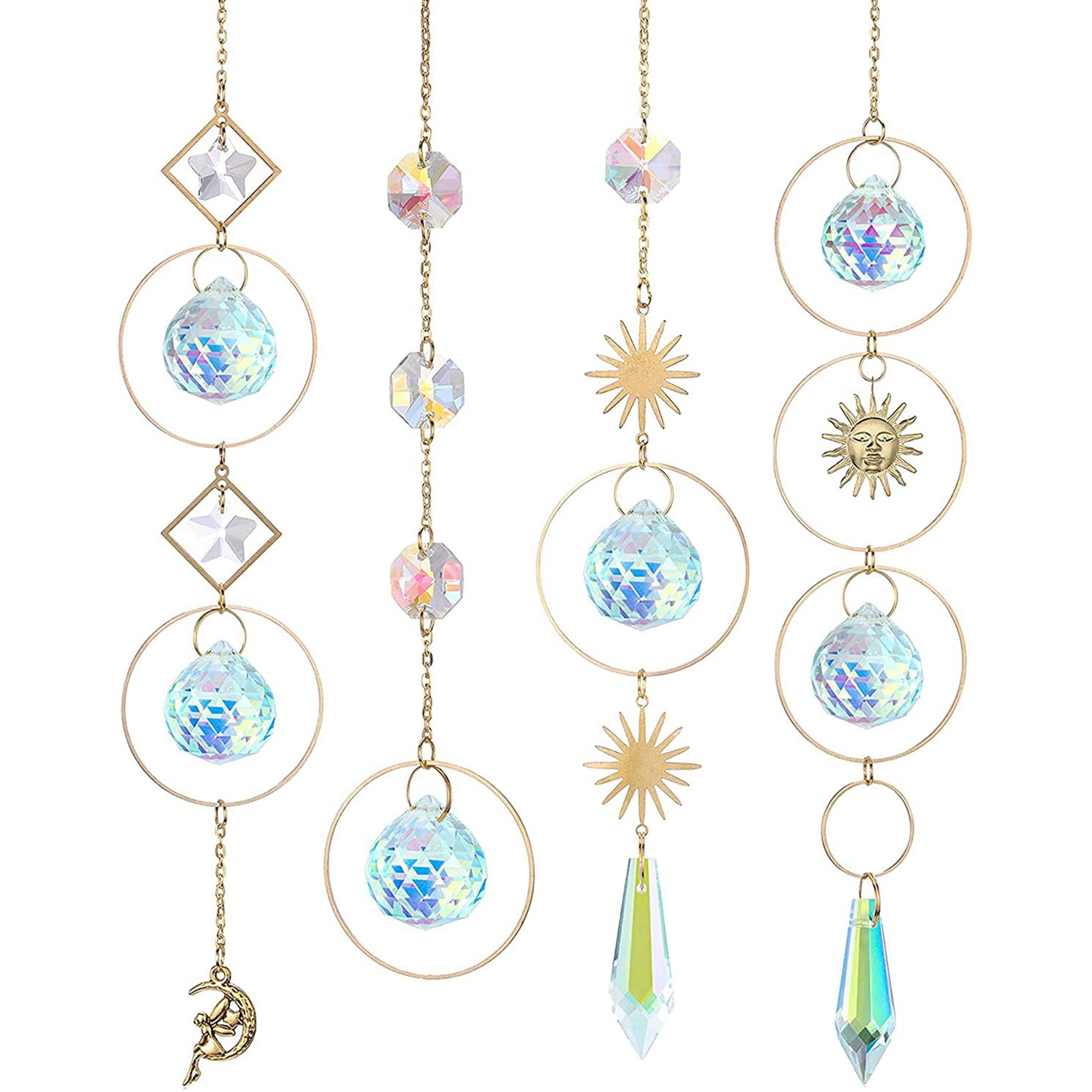 Glass Suncatcher Crystal Prisms Pendant Wedding Window Decor Healing Xmas Gift 