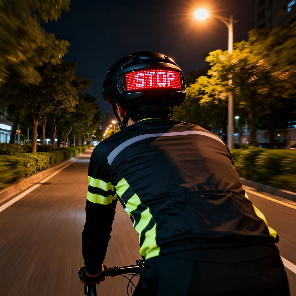 MOMOJIA High Visibilities Bike Helmet Offering 360 Degree Lighting Turn Signal Security