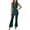 Green, variant on Piebxs Women 2 Piece Business Pant Suit, Sleeveless Notched Lapel Vest With Tie Belt, High Waist Flare Trouser Matching Set, Solid Formal Office Outfit, S-XL True To Size