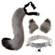 thumbnail image 2 of Diadema con orejas de zorro y lobo y cola de piel sintética hechas a mano para accesorios de disfraces de fiesta de cosplay, 2 of 5