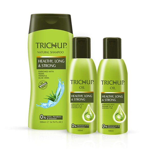 Trichup Long Hair Care or Hair Growth Kit (Healthy Long & Strong Oil (200ml x 2)