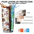 thumbnail image 7 of 20oz Tumblers Autumn Fall Leaves and Mushrooms Stainless Steel Vacuum Insulated Double Wall Travel Tumbler Cups Mug with Lid and Straw,Cleaning Brush for Cold & Hot Drinks, 7 of 7