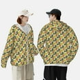 thumbnail image 3 of KLL Monstera Leaves Print Men's Women’s UPF 50+ Sun Protection Outdoor Hoodie Jacket Long Sleeve Fishing Hiking Performance Shirt-Medium, 3 of 6