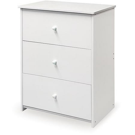 Badger Basket Three Drawer Dresser in White