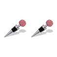 thumbnail image 1 of Moyic Tapón de botella de vino de zinc, botellas de diamantes de imitación, tapón de boquilla divertido, sellador, protector de barra Rosado 2Conjunto, 1 of 6