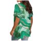 thumbnail image 4 of Blusa estampada elegante con cuello en V manga corta camiseta suelta Tops OAVQHLG3B Store lin121212, 4 of 5