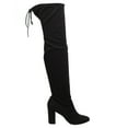 thumbnail image 3 of Delicious Women's Faux Suede Knee High Block Heel Boot, Black ,  8 M US, 3 of 6