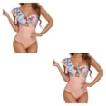 thumbnail image 3 of Eigraketly Bañador de mujer, bañador estampado de un solo hombro, traje de baño para piscina, playa, vacaciones, Patchwork, ropa de playa encantadora Type2 NO2 Eigraketly CBP218326, 3 of 6