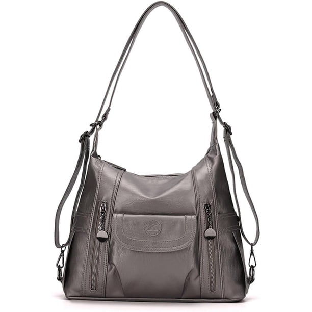 LHSHID Women Handbag Soft PU Leather Shoulder Bag Ladies Backpack Daypack Fashion Elegant Top-handle Large Capacity Tote Bag