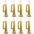 thumbnail image 1 of TOYMYTOY - 12 trompetas de plástico para hacer ruido, juguetes para niños, animadoras, partidos de fútbol, ​​accesorios para animar, regalo de fiesta de cumpleaños (dorado), 1 of 4