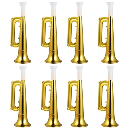 

TOYMYTOY 12pcs Plastic Trumpet Noise Maker Kids Toys Cheerleader Football Match Cheering Props Birthday Party Favor Gift (Golden)