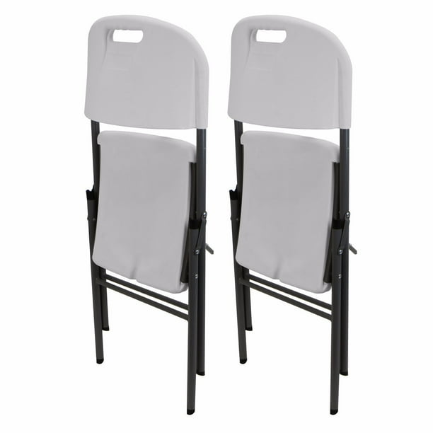 2PC Plastic Folding Chair All Weather Party, White - Walmart.com - Walmart.com
