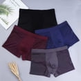thumbnail image 1 of 4 unids/lote de ropa interior para hombre, Boxer para hombre, Boxershorts de malla de seda helada, bragas de talla grande, calzoncillos transpirables sexis de verano 40-100KG, 1 of 5