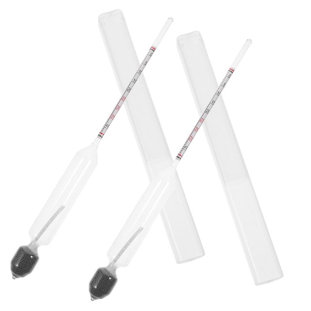 2 lactómetros domésticos, hidrómetro, báscula de suero de leche, lactómetro, herramienta de medición de grados.
