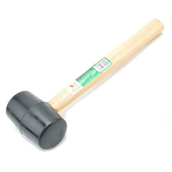HAMPPLIES Black Rubber Mallet Hammer for Multipurpose Use 1Pack 11 x 3.54 Inch
