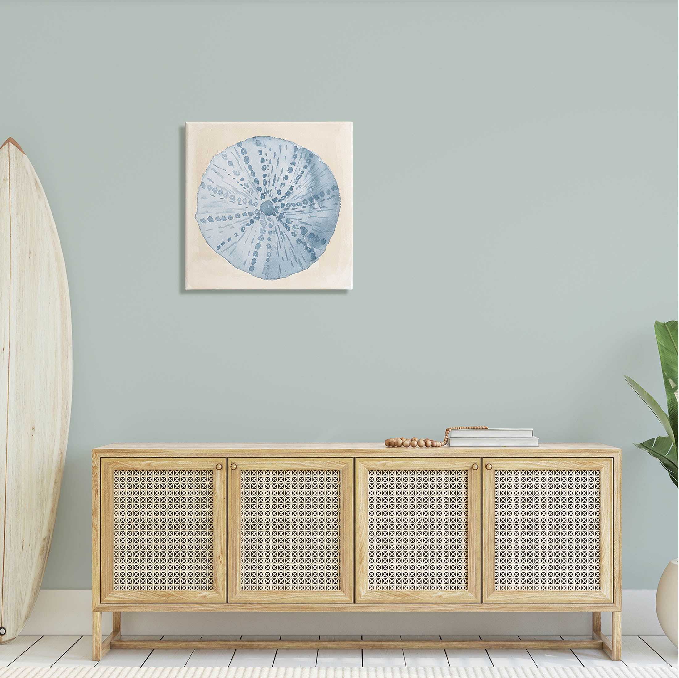 Nautical Sea Life Round Shell Animals & Insects Graphic Art Gallery Wrapped Canvas Print Wall Art