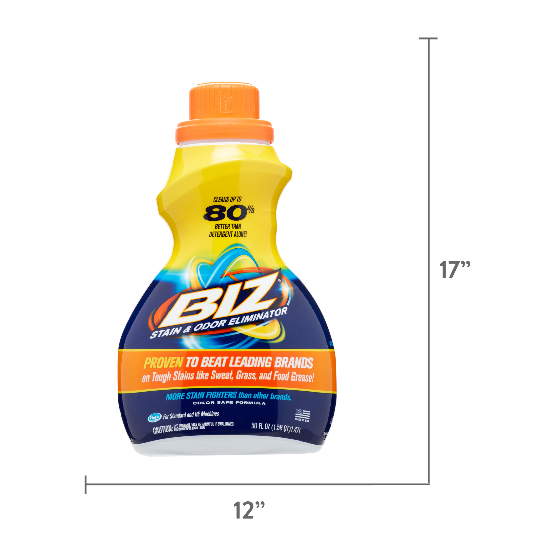 Biz Stain & Odor Eliminator Liquid, 50 Fluid Ounce - image 5 of 8