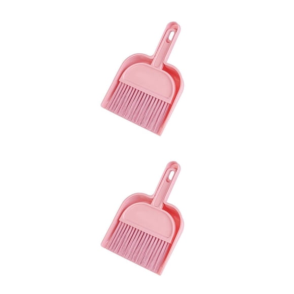 Juego de escoba recogedor Matsuzay Mini cepillo de cerdas suaves Rosa 20 cm