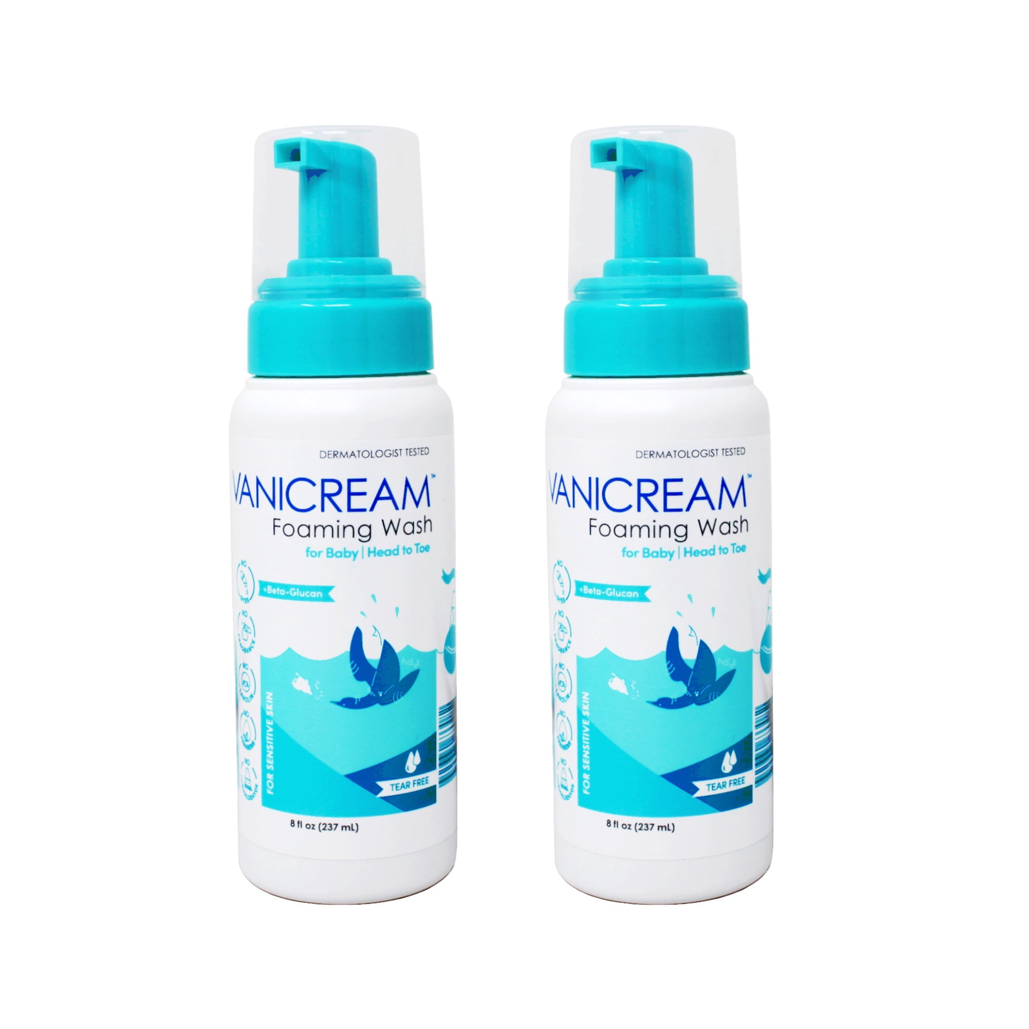 2 Pack - Vanicream Foaming Wash for Baby - 8oz - Formulated Without Common Irritants for Those with Sensitive Skin