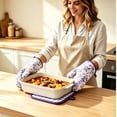 thumbnail image 7 of Oven Mitts and Pot Holder,Floral Print Oven Gloves and Heat Shield for Home Daily Baking Cooking Prep, 7 of 7
