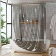 thumbnail image 6 of Asunby Shower Curtain Liner, Plastic Shower Liner PEVA 78"L x 72"W Lightweight Waterproof Shower Curtains for Bathroom with Magnets and Rustproof Grommets, Clear Black, 6 of 7