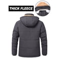 thumbnail image 4 of Weilanxin Men's Winter Jacket with Hood Fleece Lined Water Repellent Windproof Thicken Parka Winter Coat for Skiing Hiking Work, 4 of 11