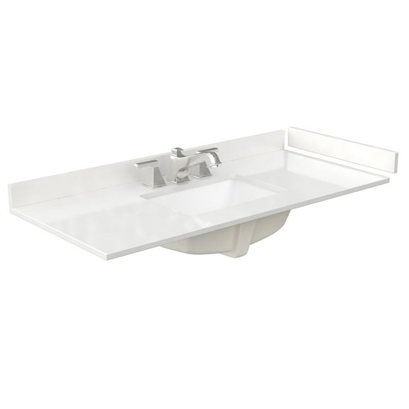 Wyndham Collection Wcfqc348stopuns-Q 48" Quartz Vanity Top - White