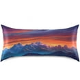 thumbnail image 3 of GZHJMY Satin Pillowcase for Hair and Skin Breathable Slip-Cool, Wrinkle-Resistant Soft and Smooth 20x26In Single Side Envelope Opening Without Zipper Colord Mountain, 3 of 7