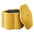 thumbnail image 5 of S-HOME Set of 2 Ottoman with Storage,Flower Shape Petal Ottoman,Upholstered Velvet Storage Ottoman Bench, 5 of 8